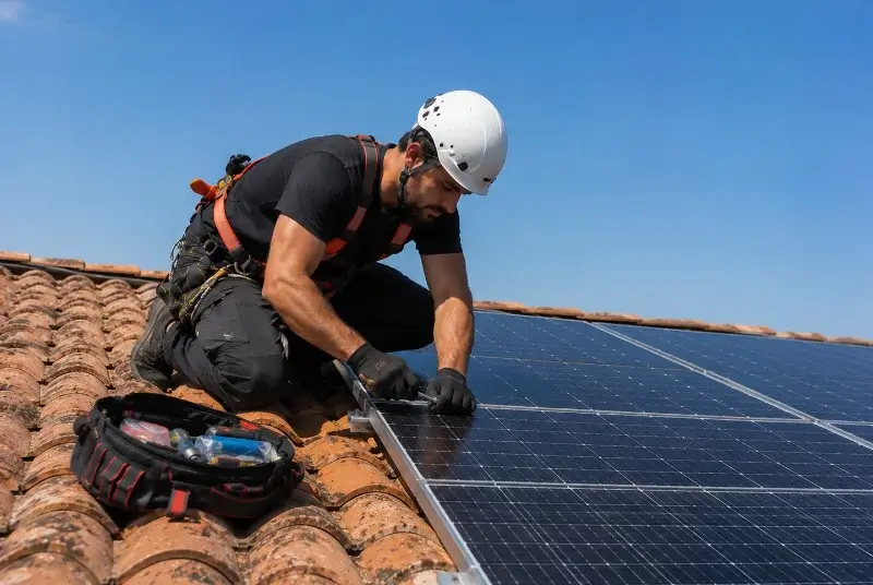 Maintenance et monitoring de panneaux solaires à Arbus